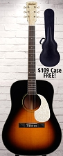 Astrea AS420 Dreadnaught Guitar - Solid Canadian Sitka Spruce Top, Mother of Pearl Binding - Sunburst