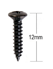 Black Backplate Screws - Package of 20 pcs.
