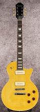 X560 Amber Top, P90 Pickups LP Style Guitar Mahogany Back Maple Top- First Quality     